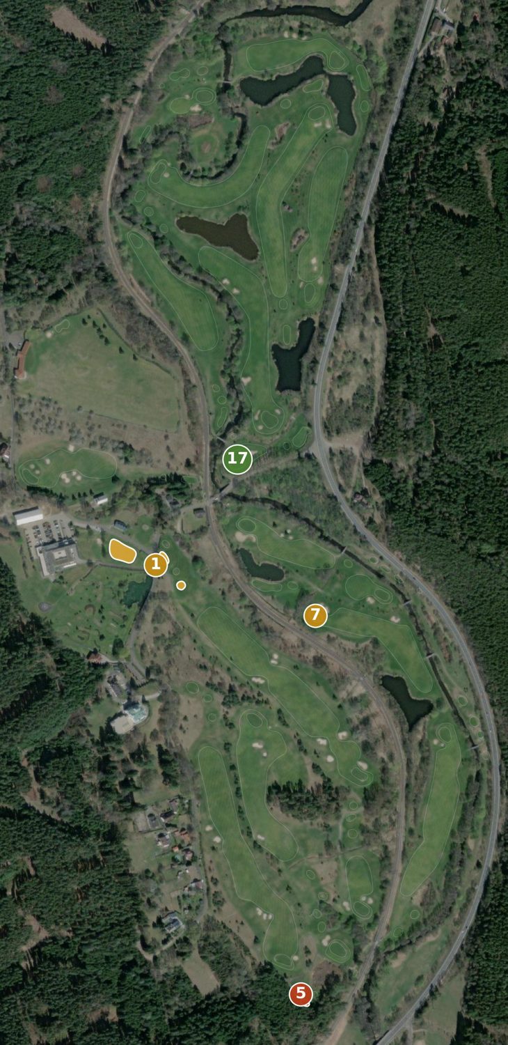 Sample satellite report — championship course, Central Europe