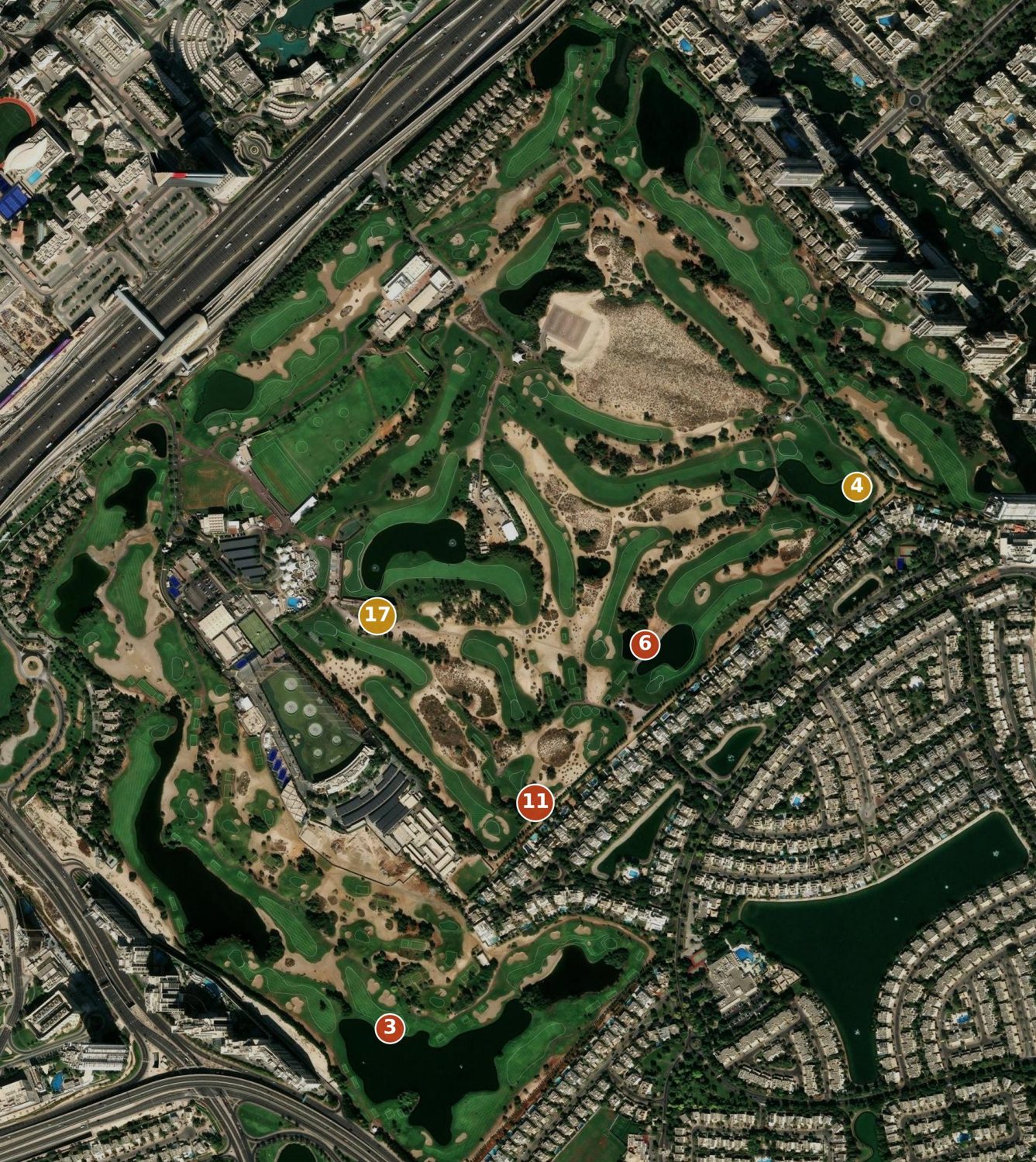 Sample satellite report — 36-hole club, Gulf region